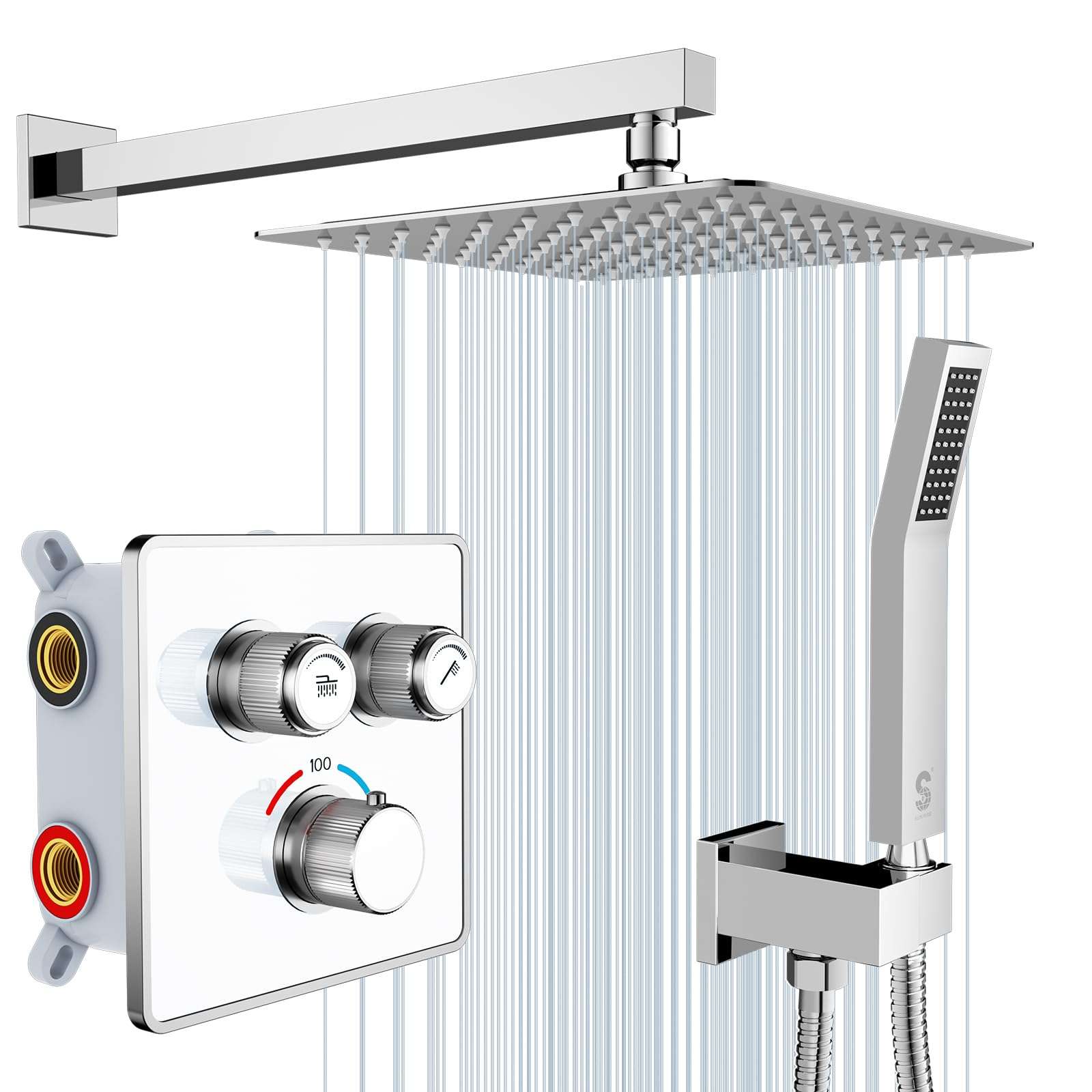 TJSH028-Button Shower Set (Thermostatic)