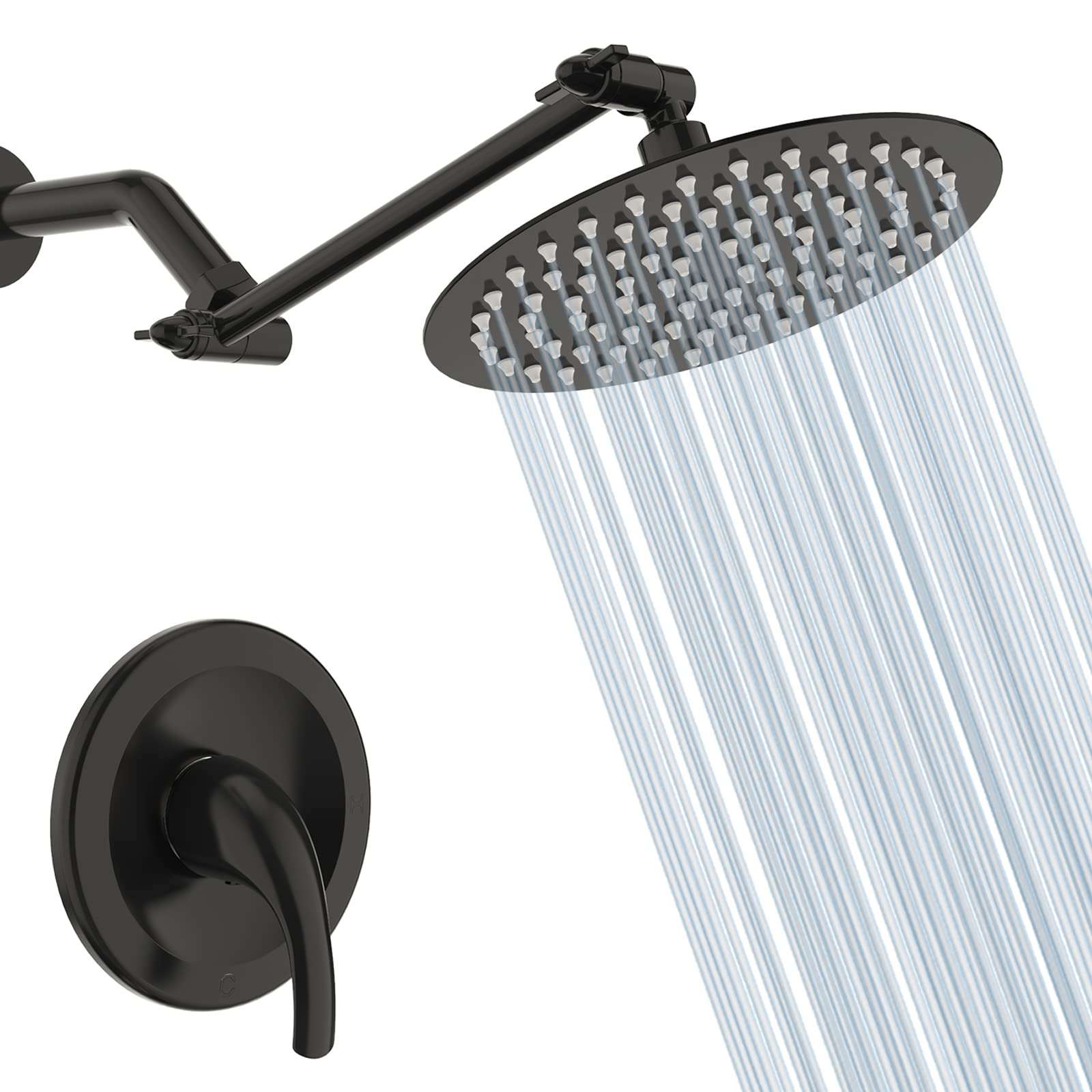 TJDA002-1-8 Inch Adjustable Rod Shower Kit (Round)